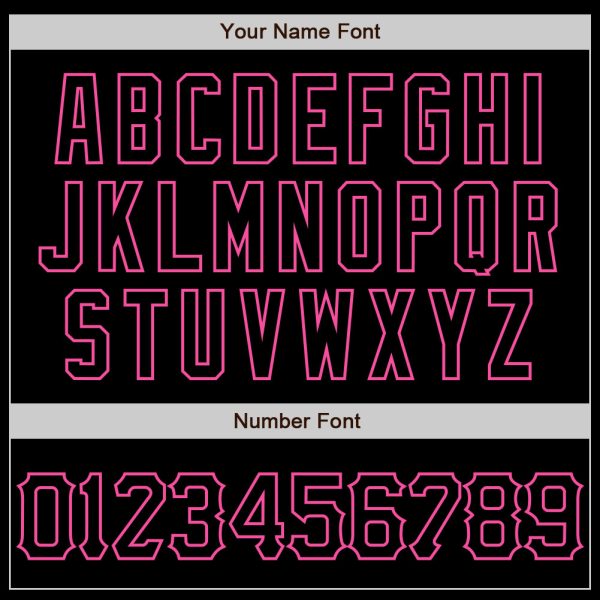 Custom Black Pink 3D Pattern Design Abstract Splatter Grunge Art Authentic Baseball Jersey - Image 5