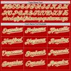 Custom Red Old Gold-White Line Authentic Baseball Jersey - Image 4