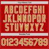 Custom Red Old Gold-White Line Authentic Baseball Jersey - Image 5