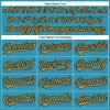 Custom Panther Blue Old Gold-Black 3D Pattern Design Football Jaguar Helmet And Ball Authentic Baseball Jersey - Image 4