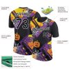 Custom Black Bay Orange-White 3D Halloween Performance T-Shirt - Image 2