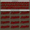 Custom Olive Red-Black 3 Colors Arm Shapes Authentic Salute To Service Baseball Jersey - Image 5