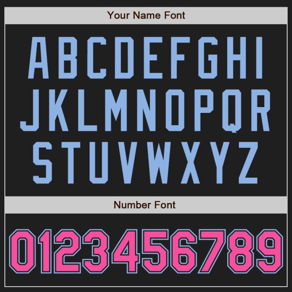 Custom Black Pink-Light Blue Authentic Baseball Jersey - Image 5