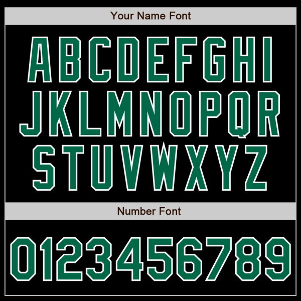 Custom Black Kelly Green Pink-White Authentic Gradient Fashion Baseball Jersey - Image 3