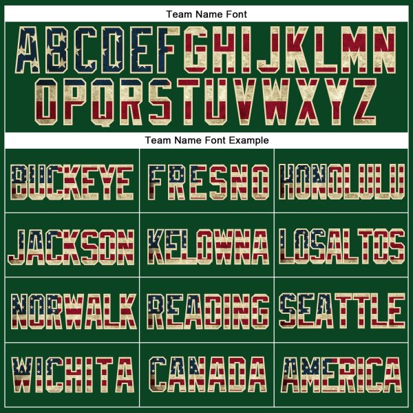 Custom Green Vintage USA Flag-Cream Mesh Authentic Throwback Baseball Jersey - Image 4