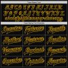 Custom Black Gold Bomber Full-Snap Varsity Letterman Jacket - Image 4