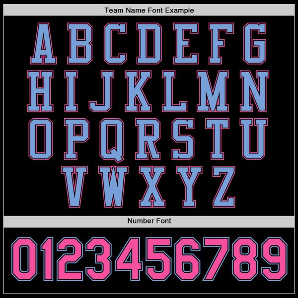 Custom Black Light Blue-Pink Bomber Full-Snap Varsity Letterman Jacket - Image 4