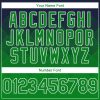 Custom Navy Grass Green-White Gradient Square Shape 3D Pattern Design Bomber Full-Snap Varsity Letterman Hoodie Jacket - Image 5