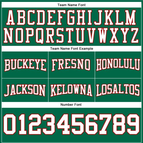 Custom Stitched Kelly Green White-Red Football Pullover Sweatshirt Hoodie - Image 3