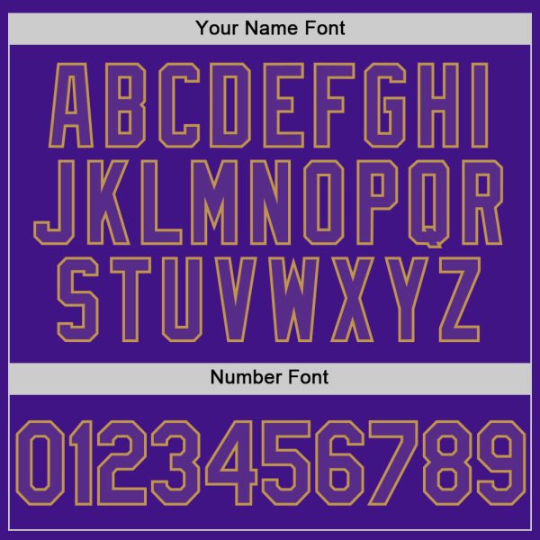 Custom Purple Old Gold-Black Authentic Throwback Baseball Jersey - Image 5