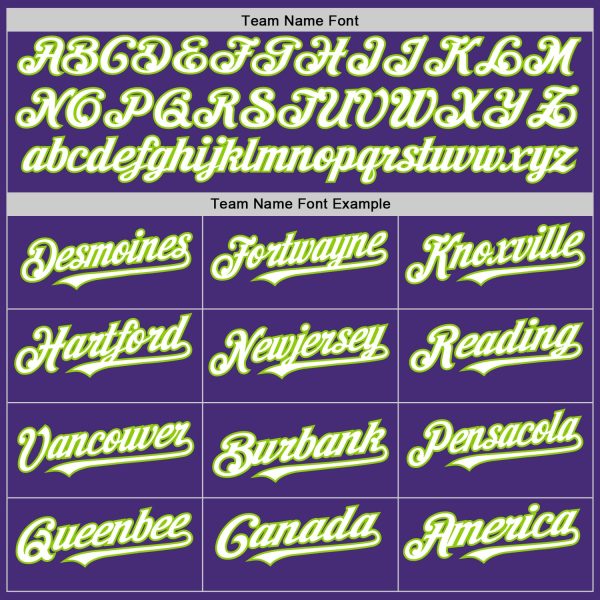 Custom Purple White-Neon Green Authentic Sleeveless Baseball Jersey - Image 3