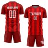 Custom Red White Sublimation Soccer Uniform Jersey - Image 2