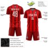 Custom Red White Sublimation Soccer Uniform Jersey - Image 5