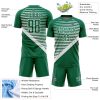Custom Kelly Green White Stripes Sublimation Soccer Uniform Jersey - Image 4