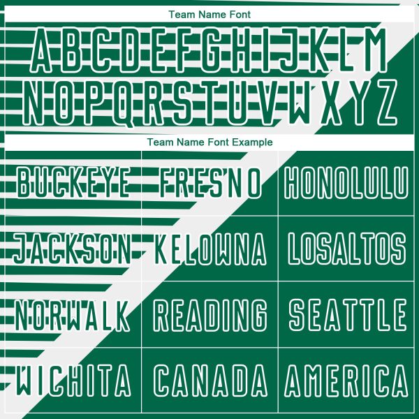 Custom Kelly Green White Stripes Sublimation Soccer Uniform Jersey - Image 5