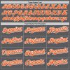 Custom Steel Gray Orange Pinstripe White Two-Button Unisex Softball Jersey - Image 4