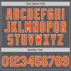 Custom Steel Gray Orange Pinstripe White Two-Button Unisex Softball Jersey - Image 5