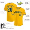 Custom Gold Royal-White Authentic American Flag Fashion Baseball Jersey - Image 3