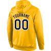 Custom Stitched Gold Navy-White Sports Pullover Sweatshirt Hoodie - Image 3